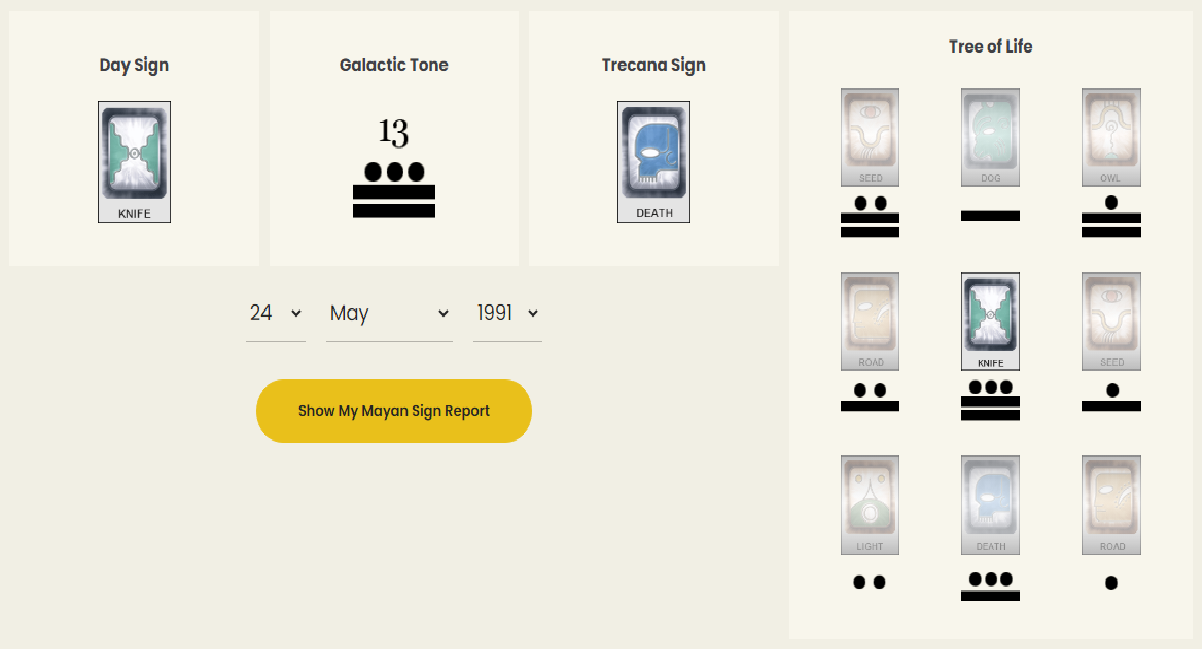Get Your Astrology Report | Mayan Sign Calculator
